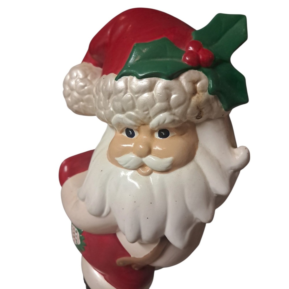 Vtg 1985 Ceramic Santa w Potbelly  Coal Stove Hand Painted Christmas 10.5" Tall - Picture 4 of 13
